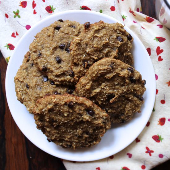 Paleo Chocolate-Chip Banana Cookies
