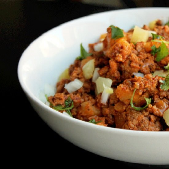 Ground turkey and potato al pastor