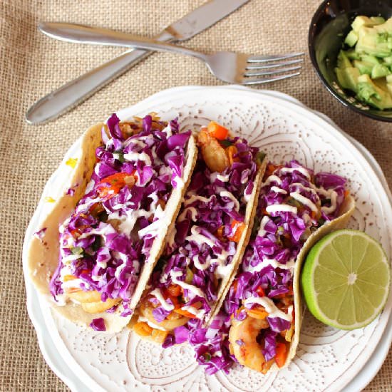 Korean Shrimp Tacos