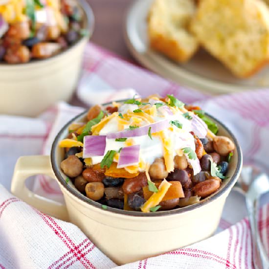 Crockpot Three Bean Chili