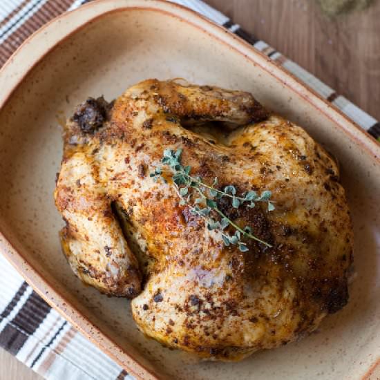 Whole Chicken in the Slow Cooker