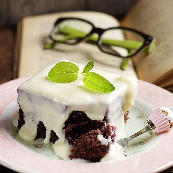 Chocolate & raspberries cake
