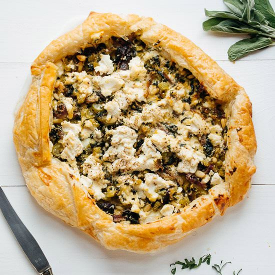 Swiss chard and herb tart