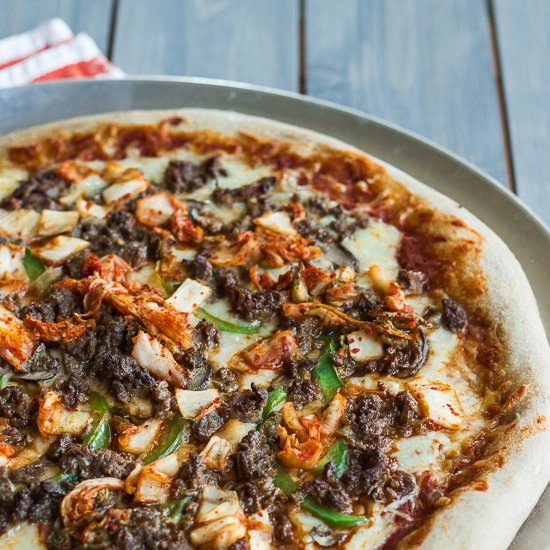 Korean Bulgogi Kimchi Pizza