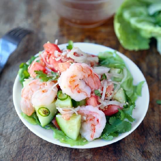 Thai Shrimp and Cucumber Salad