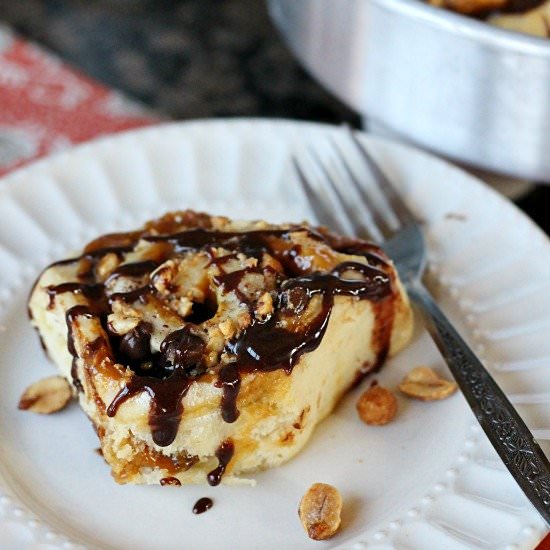 Snickers Bars Cinnamon Rolls