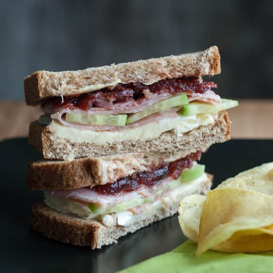 Cranberry, Turkey and Brie Sandwich