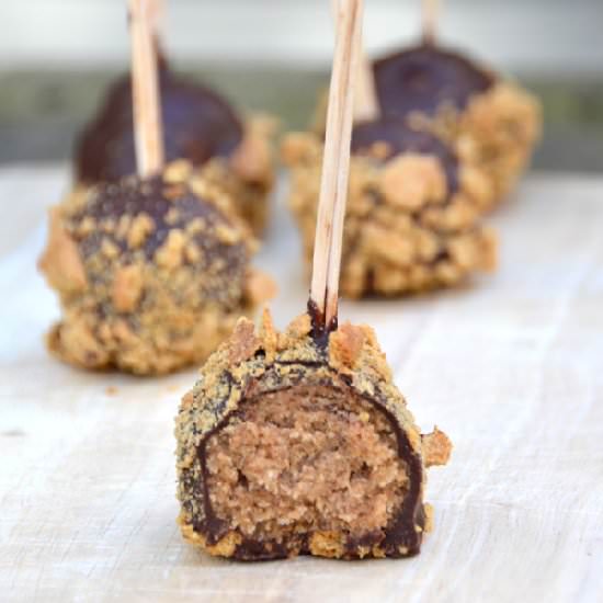 Pumpkin Cookie Dough Pops