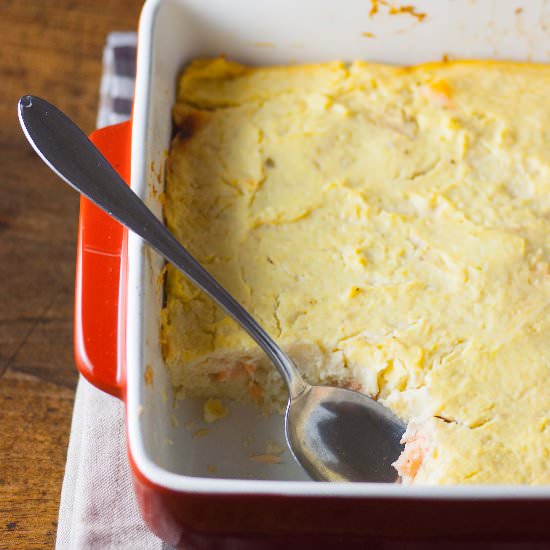 Cauliflower Gratin with Salmon