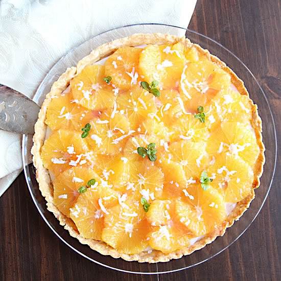 Easy Coconut Orange Tart