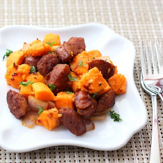 Chorizo and Sweet Potato Tapas