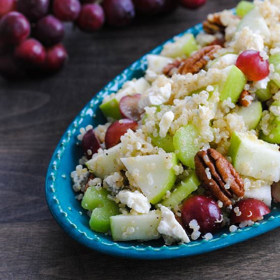 Fruit, Nut & Gorgonzla Quinoa Salad
