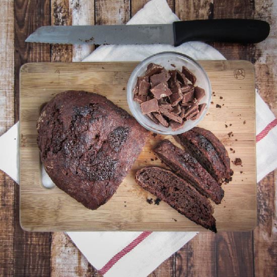 Chocolate No Knead Bread