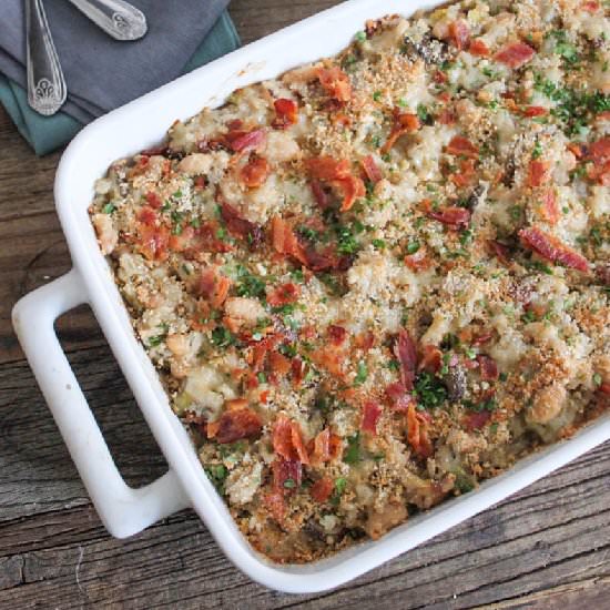 Mushroom and White Bean Casserole