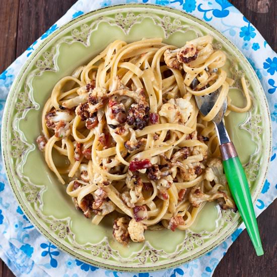 Roasted Cauliflower Carbonara