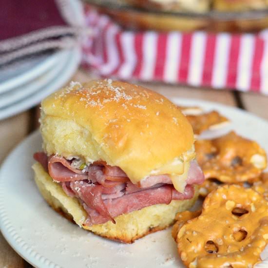 Hot Ham and Cheese Sliders