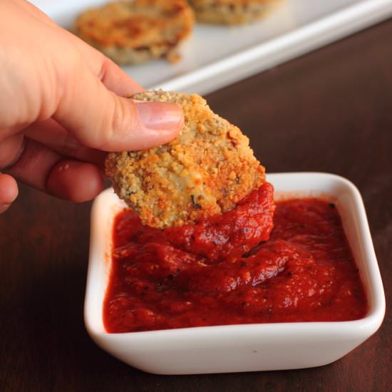 Almond Crusted Baked Eggplant