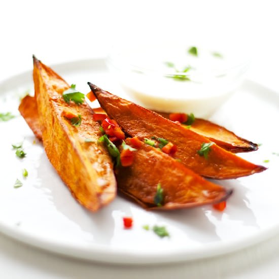 Sweet Potato Wedges with Dip