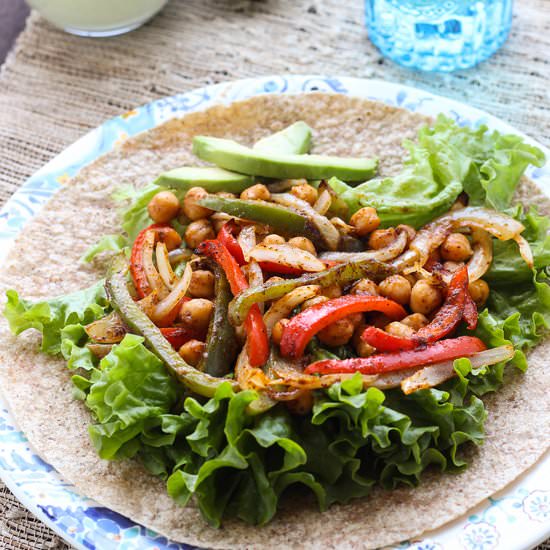 Roasted Chickpea Fajitas