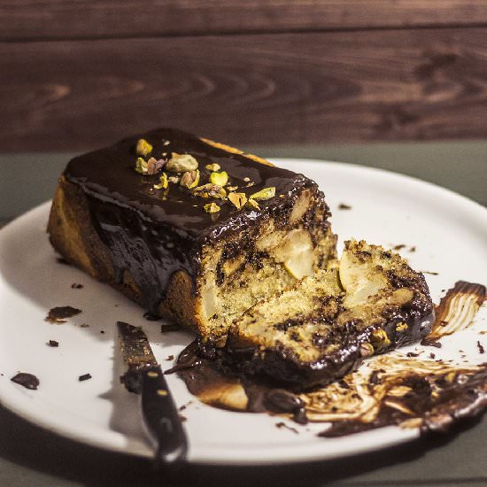 Chocolate, pear and pistachio load