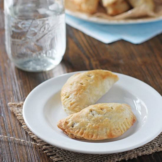 Sausage, pepper & feta hand pies