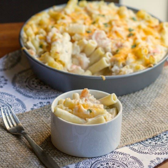 Seafood Enchilada Pasta Bake