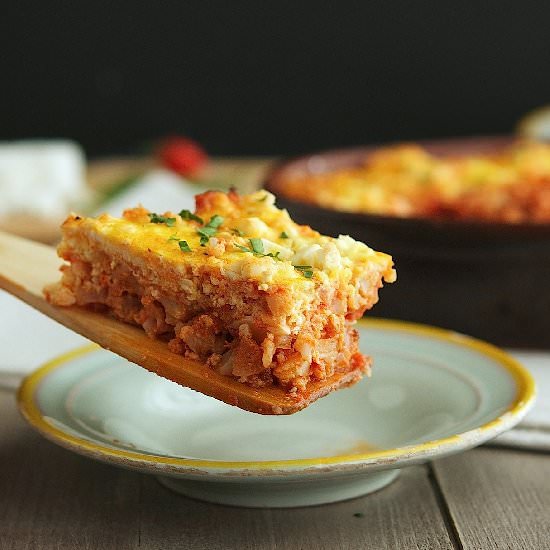 Cauliflower & Goat Cheese Casserole