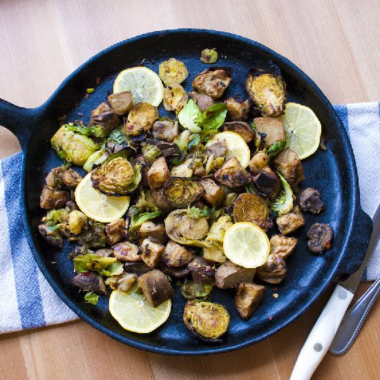 Lemon Brussels Sprout Hash