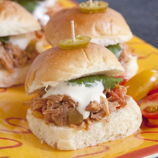 Southwest Pulled Pork Sliders