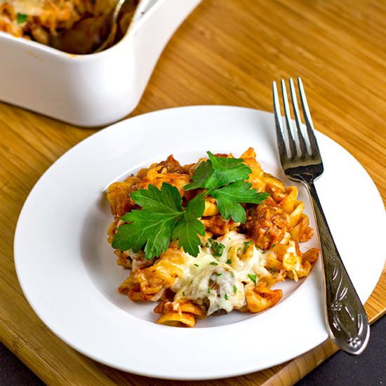 Cheesy Sausage Pasta Bake