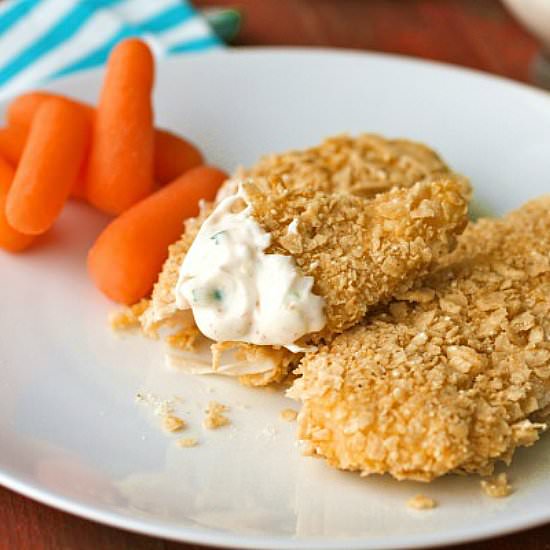 Tortilla-Chip Crusted Baked Chicken