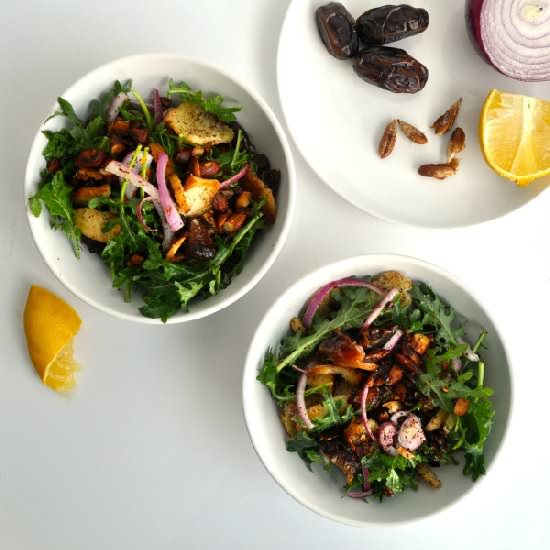 Kale Salad with Dates and Almonds