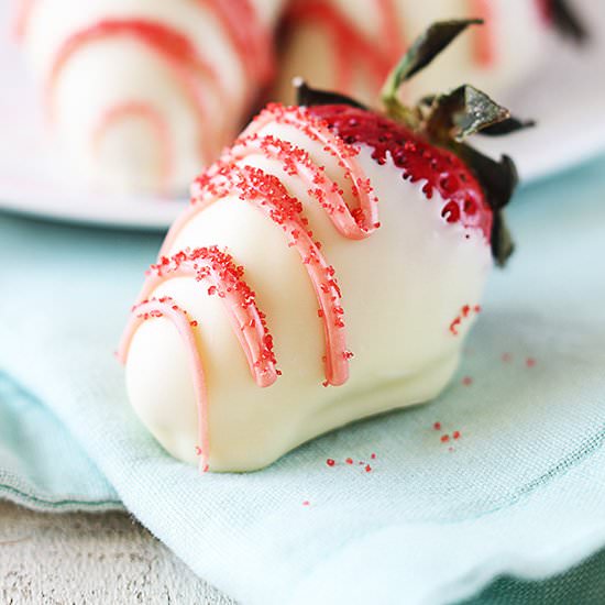 White Chocolate Dipped Strawberries