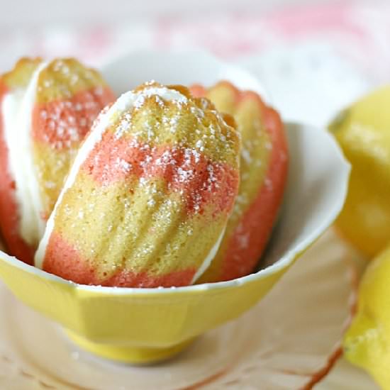 Pink Lemonade Madeleine Cookies