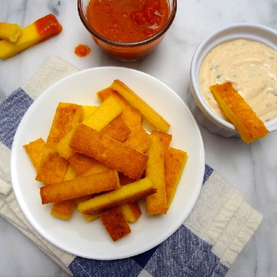 Polenta Fries with Chili BBQ Ranch