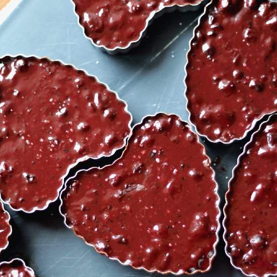 Chocolate Black Currant Tartelettes