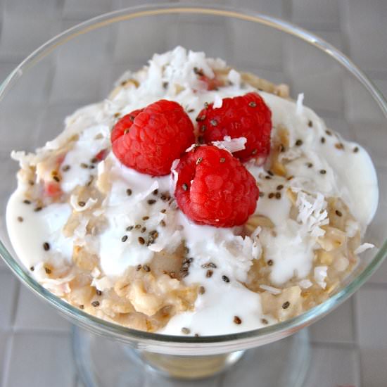 Coconut Raspberry Oats
