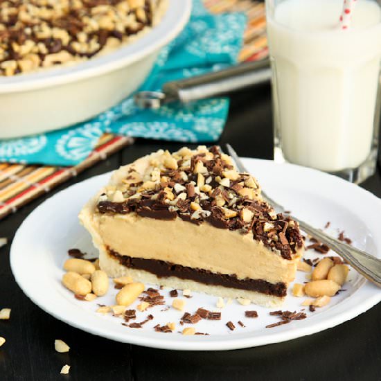Peanut Butter Pie with Mud Fudge