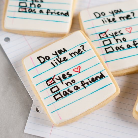“Do you like me” Note Cookies