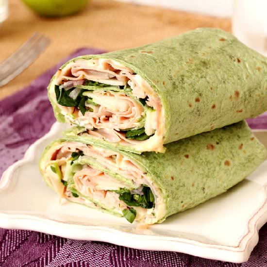 Ham, Apple, and Blue Cheese Wraps