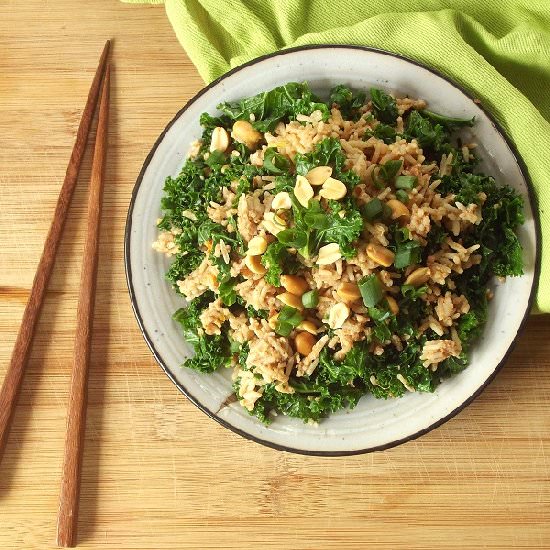 Peanut Butter and Kale Fried Rice