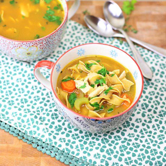 Vegetarian “Chicken” Noodle Soup