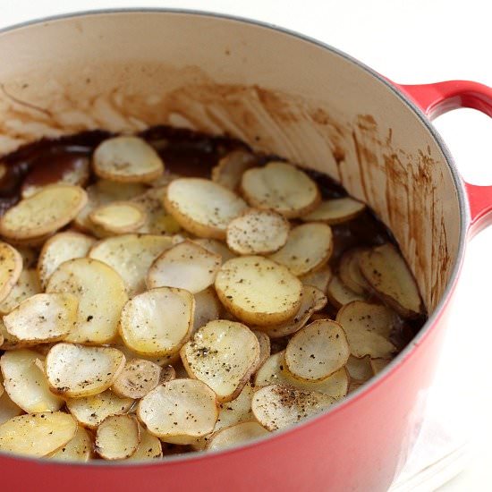 Vegetarian sausage hotpot