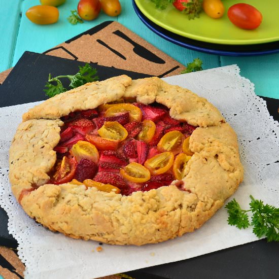 Ricotta Cheese-Strawberry Galette