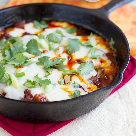 Chorizo Mushroom Queso Dip