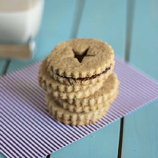 Chocolate Linzer Cookies