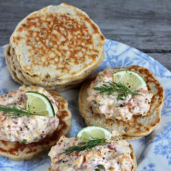 Russian Blinis with Salmon Paste