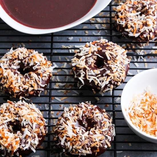 Double Chocolate Coconut Doughuts
