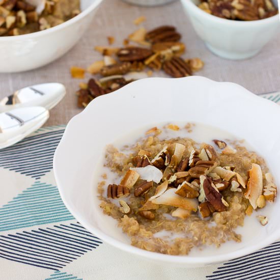 Sweet Brown Rice & Quinoa Porridge
