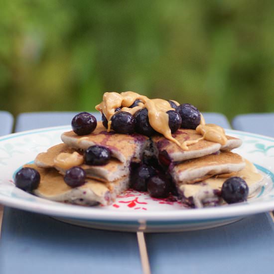 Blueberry Buckwheat Pancakes
